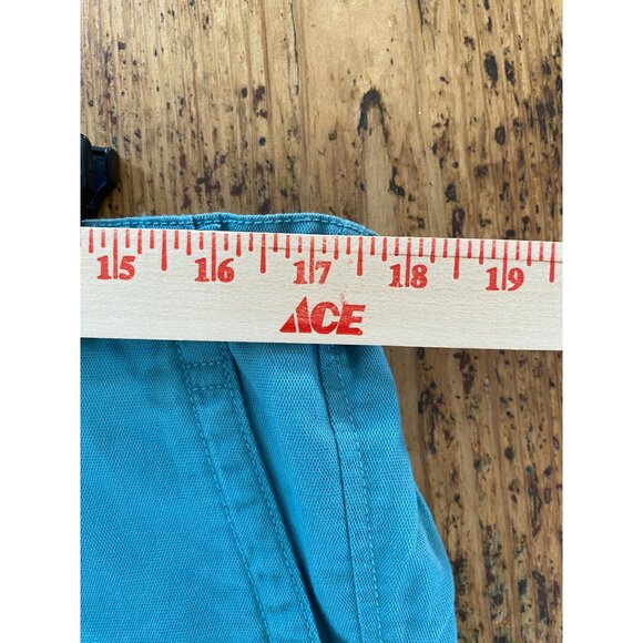 Ann Taylor Loft Womens Teal Cuffed Linen Blend Shorts Size 10 Drawstring Waist - Picture 6 of 7